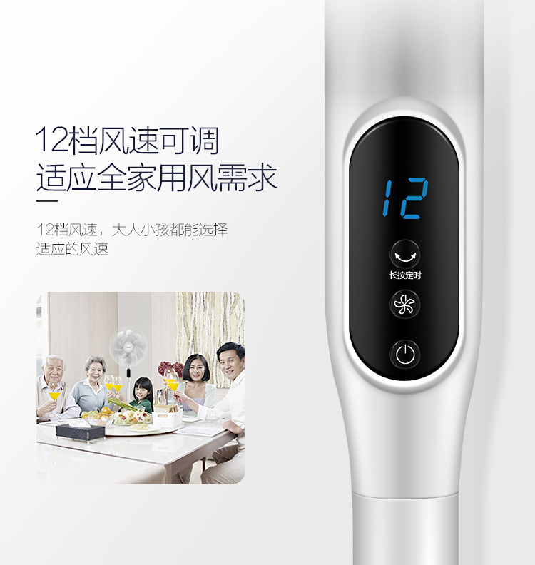 美的/MIDEA 直流变频落地扇 电风扇台式转页静音立式遥控扇FS40-18AR