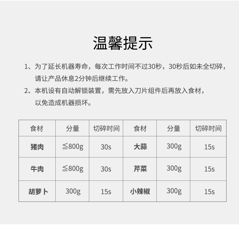 摩飞电器 绞肉机 家用电动多功能绞馅机辅食机搅拌机MR9400