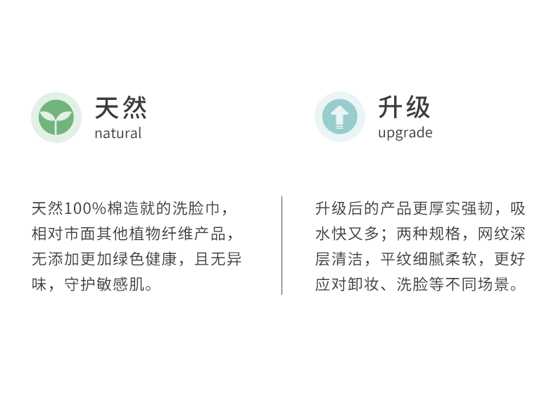 三利 洗脸巾2盒装 纯棉一次性洁面巾化妆棉柔巾 干湿两用 全棉擦脸毛巾 网纹