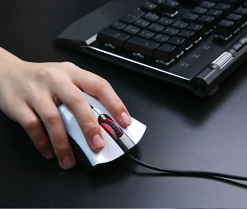 达尔优 游戏鼠标 鼠标有线 便捷鼠标 电竞鼠标 VX6  黑色