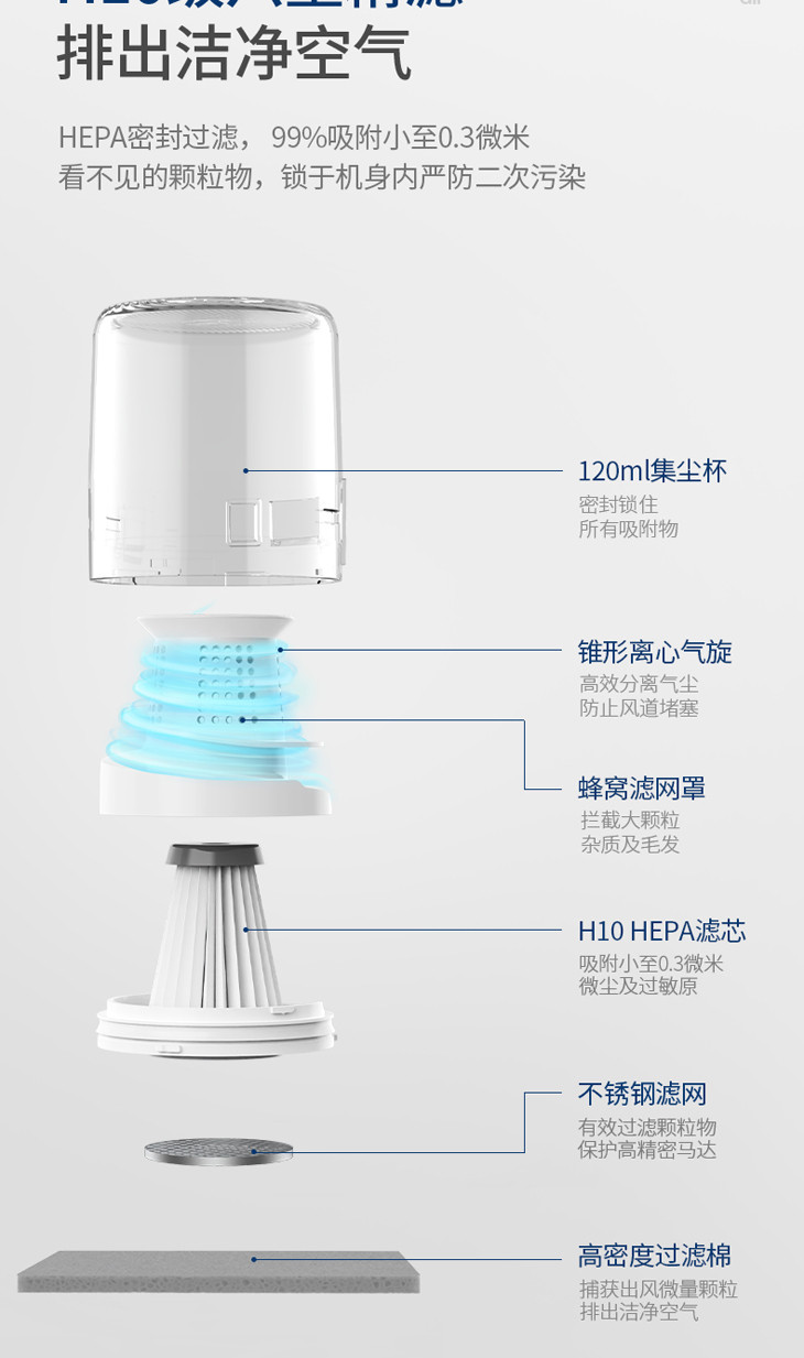 摩飞电器 除螨仪无线手持家用 床上拍打去螨虫机紫外线床铺除吸杀菌机MR3100