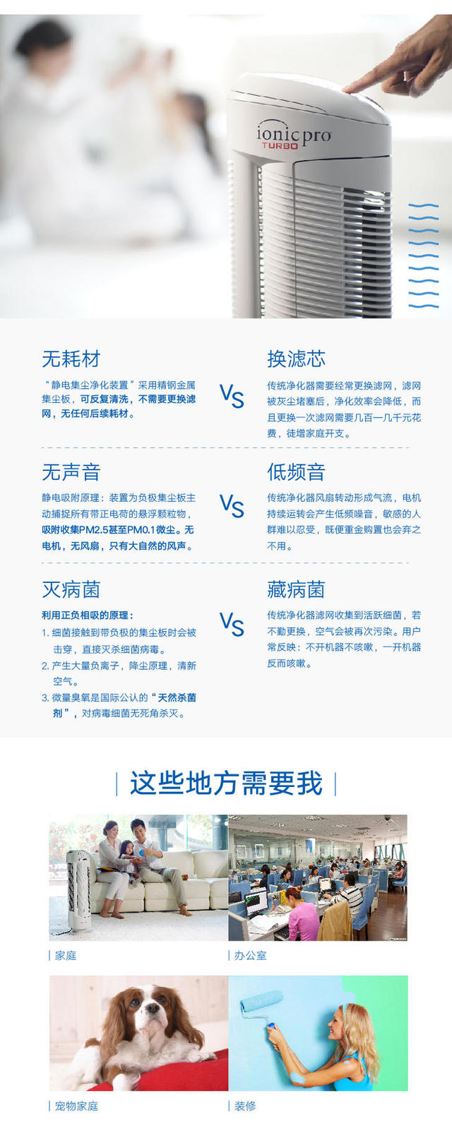 【北京馆】艾奥尼克空气净化器TA500