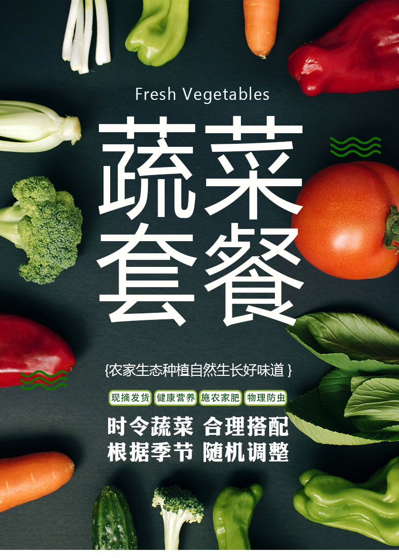  【北京优农】密之蓝天安心时令蔬菜套餐6种时令蔬菜 约5斤  邮政农品