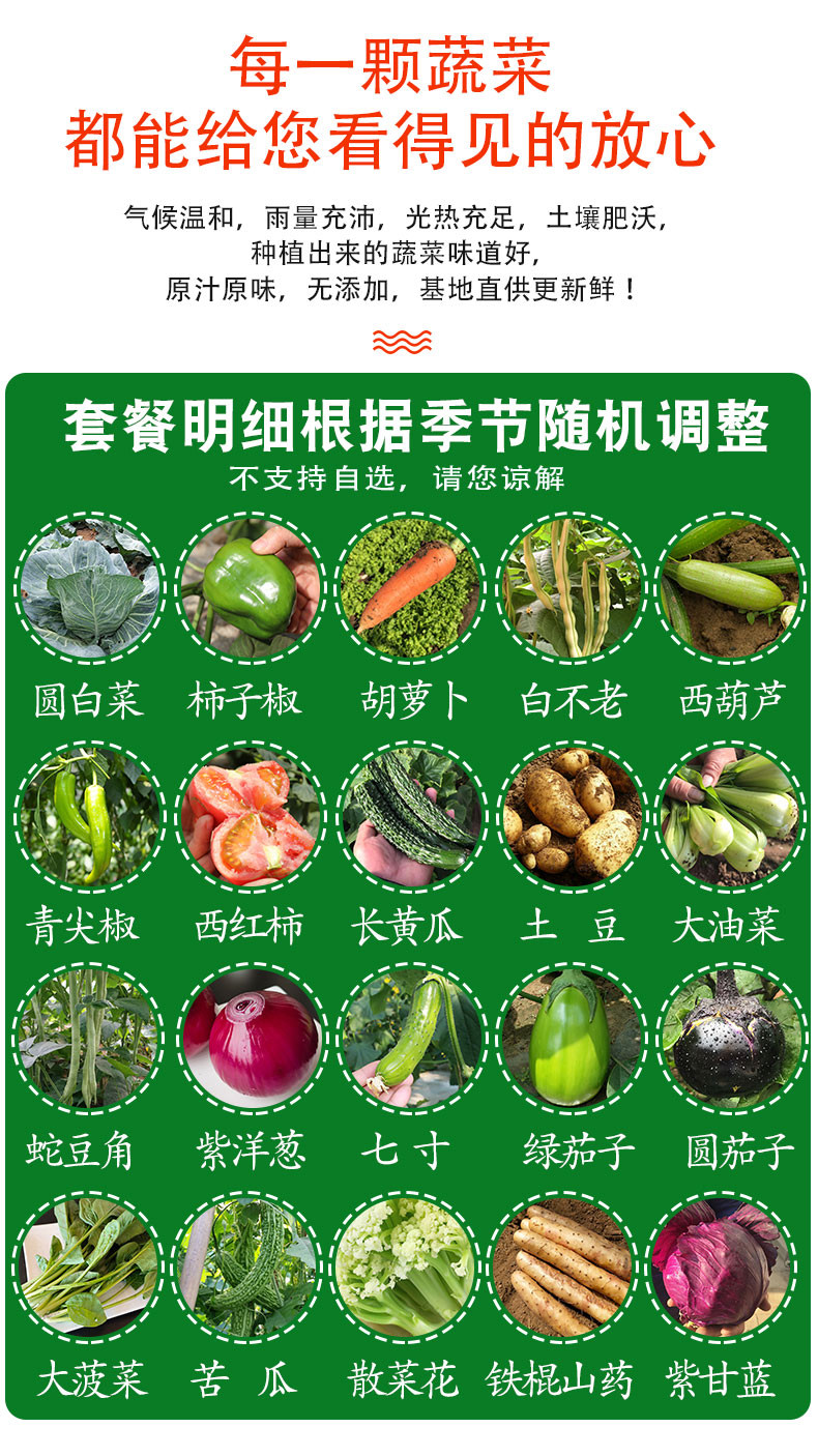  【北京优农】密之蓝天安心时令蔬菜套餐6种时令蔬菜 约5斤  邮政农品