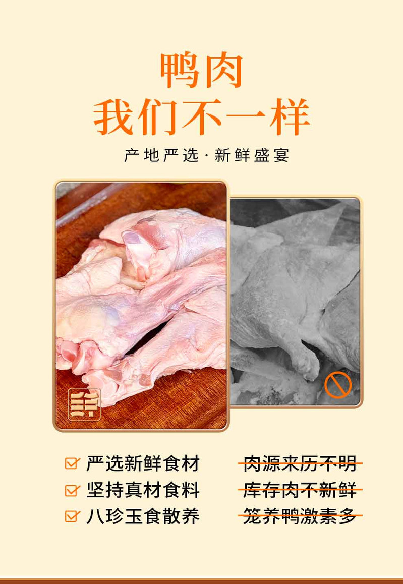  【北京馆】 鲜禾鲜 八珍玉食全鸭礼盒198型2600g