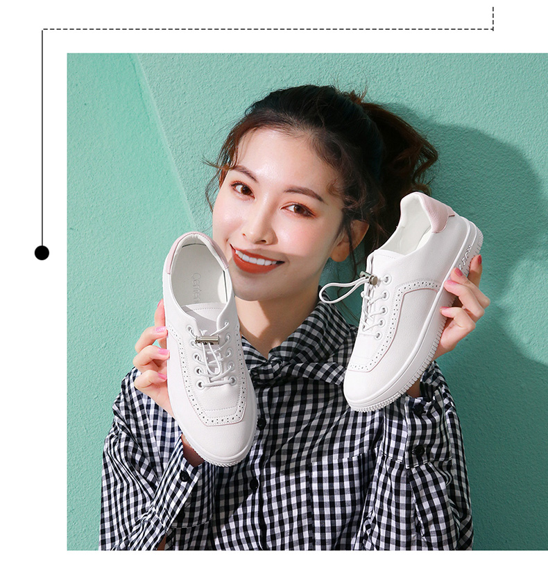 百年纪念 小白鞋女新款韩版百搭透气平底板鞋学生女鞋白鞋单鞋女