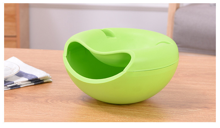 创意 简约嗑瓜子 手机槽干果盘 双层懒人塑料瓜子盘