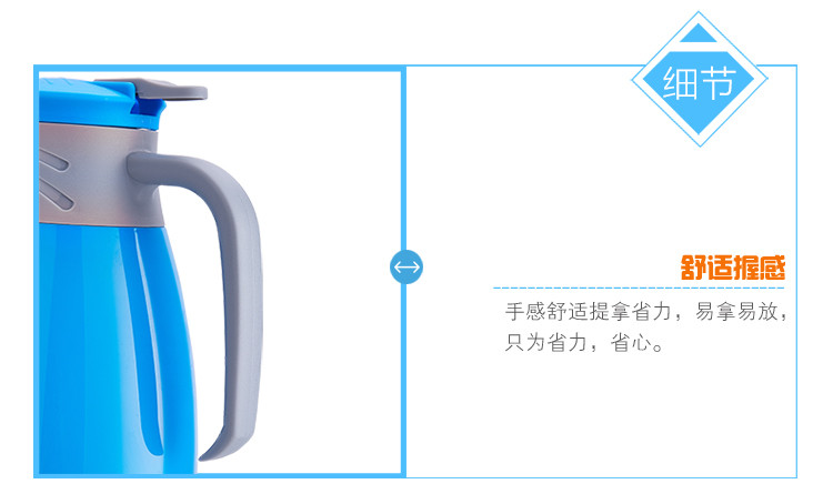 鼎盛家用保温壶 双层玻璃内胆保温热水壶   暖水壶1.0L