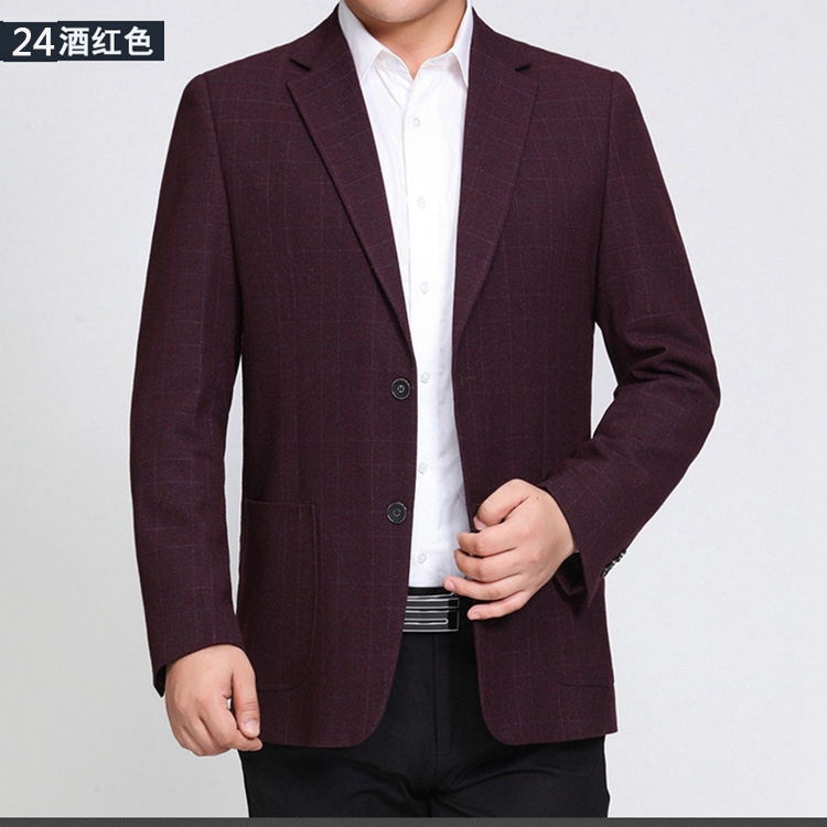 HANRI＇S/瀚瑞商务男装西服两粒扣长袖西装大码贴袋外套上衣TW06 24 29 35 37 39