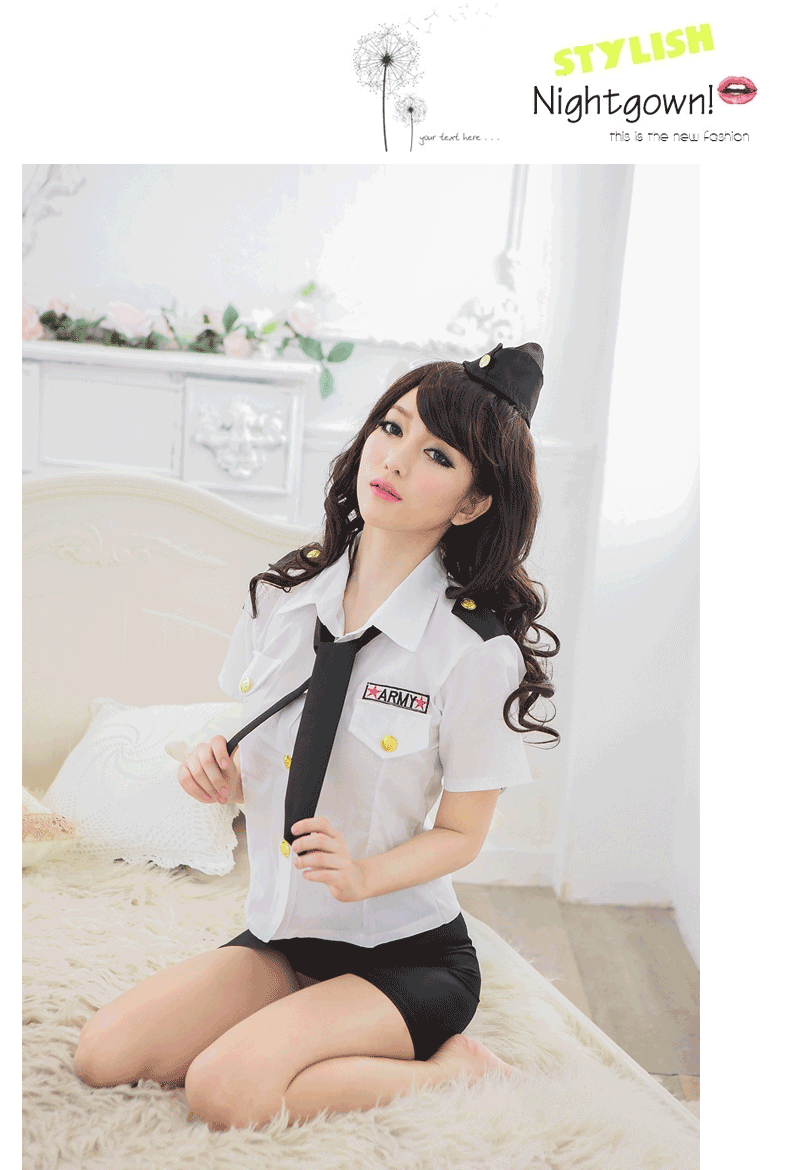 夏泽诺 性感制服诱惑护士女警学生女士情趣内衣(3套装)
