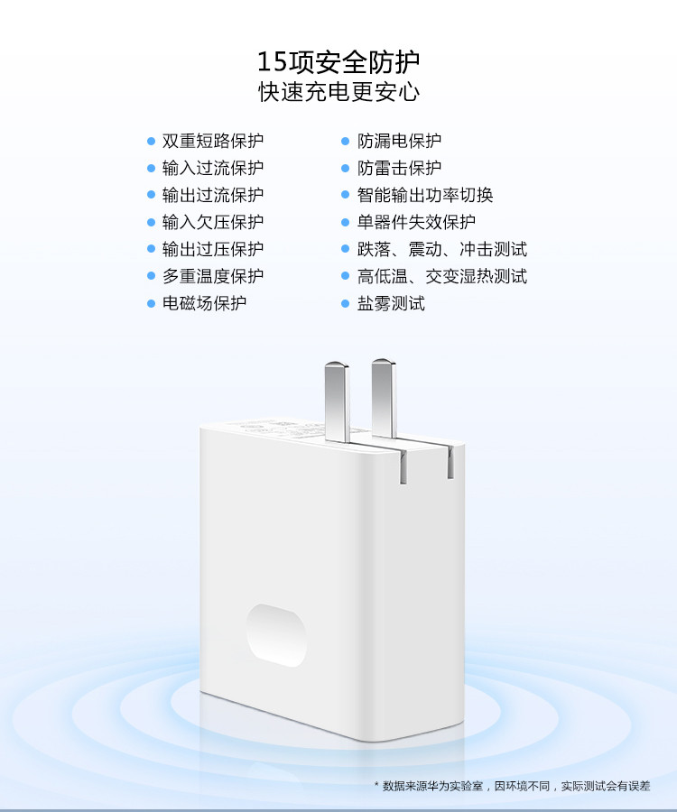 华为/HUAWEI 荣耀多口充电器 快充版 4.5V5A快充适配器 USB充电头