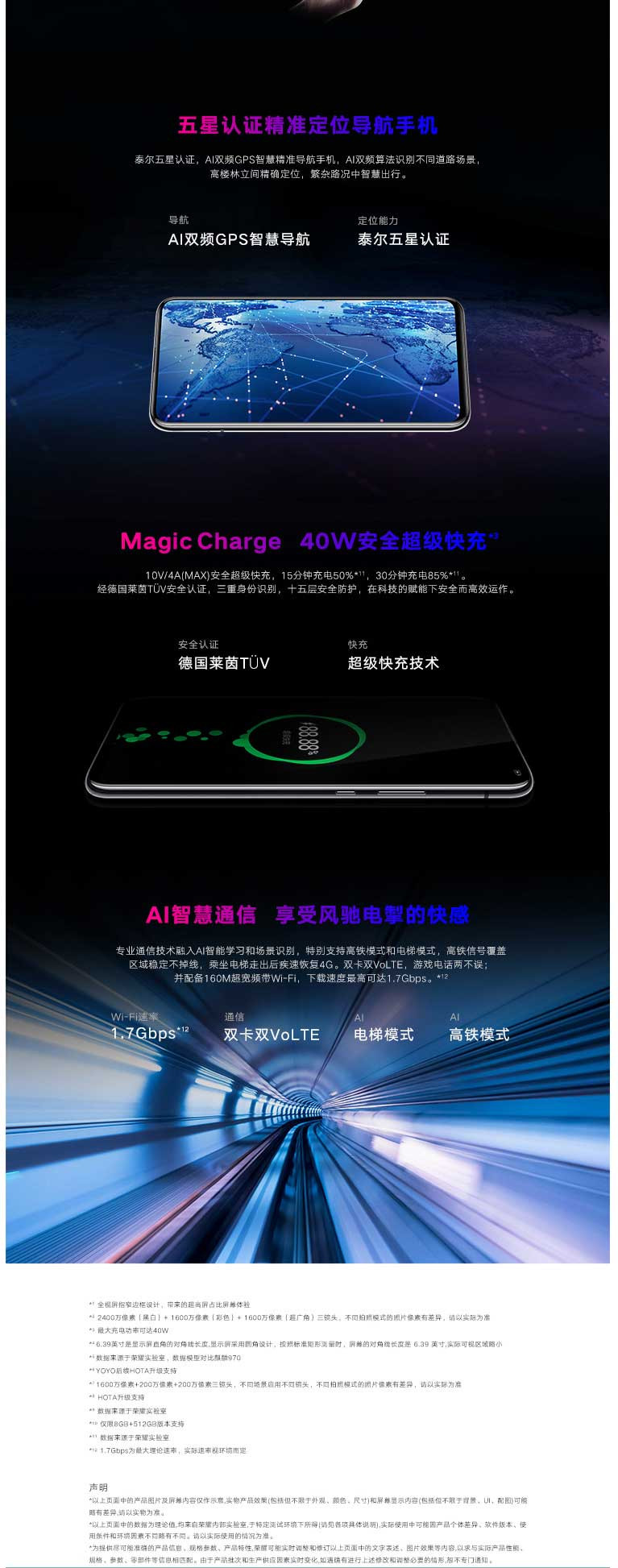 华为/HUAWEI 荣耀Magic2 魔法全视屏 8+128 屏内指纹 超广角AI三摄