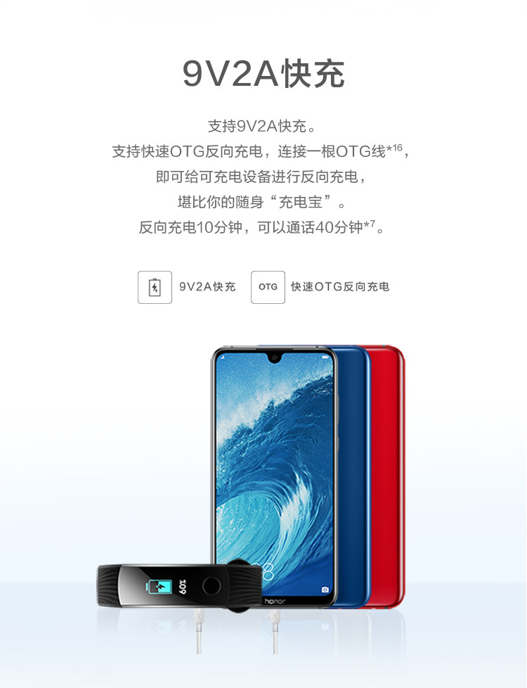 华为/HUAWEI  荣耀8x Max 4+128GB 全网通手机 黑色 蓝色