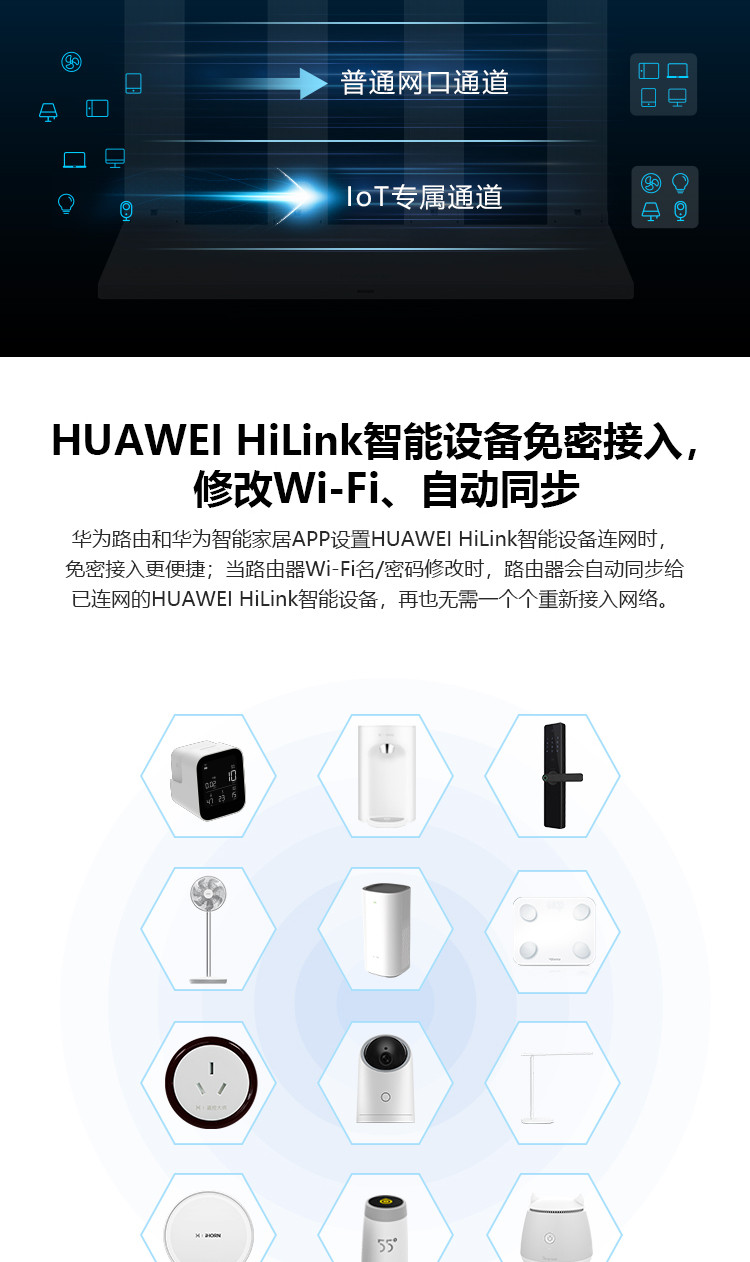 华为/HUAWEI 华为 WS5200 四核版 凌霄四核CPU 5G双频双千兆智能路由器 无线家用穿