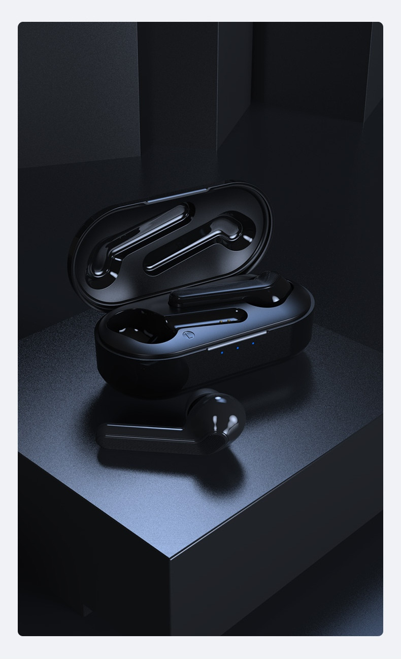 乔威(JOWAY) 蓝牙耳机 真无线蓝牙双耳运动耳机 音乐耳机立体声级钕铁硼驱动单元 蓝牙5.0 黑