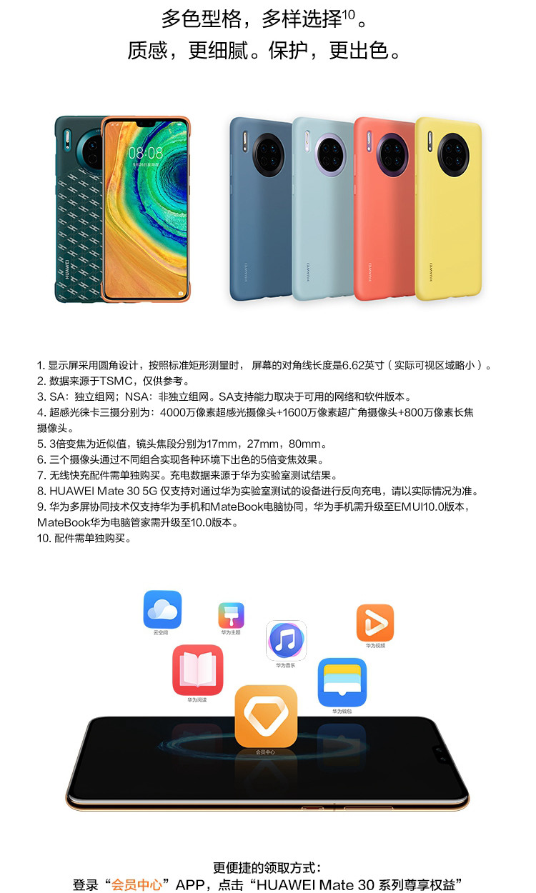 华为/HUAWEI Mate 30 Pro 5G全网通版 8GB+256GB 4000万徕卡电影四摄