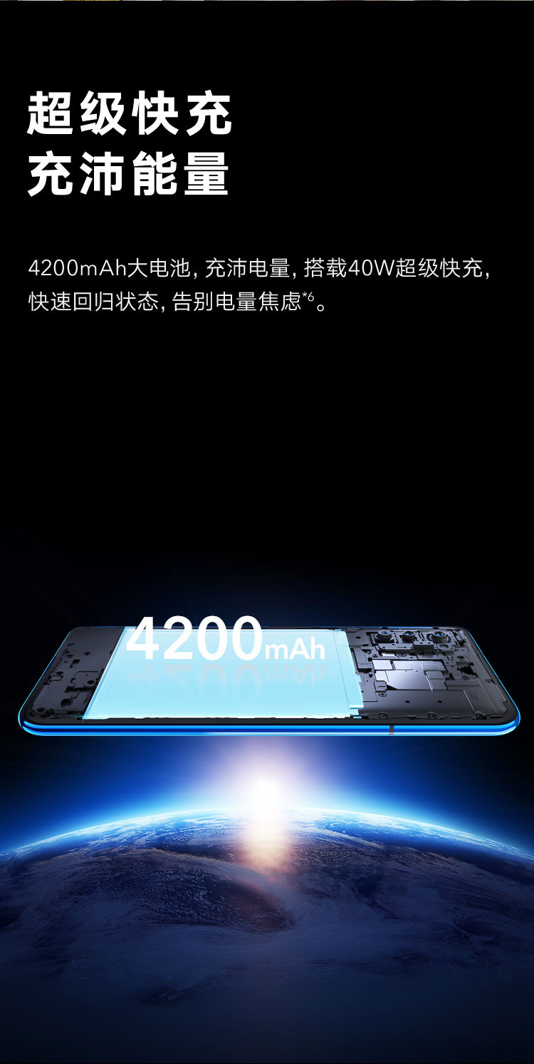 荣耀V30 8+128GB 5G 双模 麒麟990 突破性相机矩阵 游戏手机