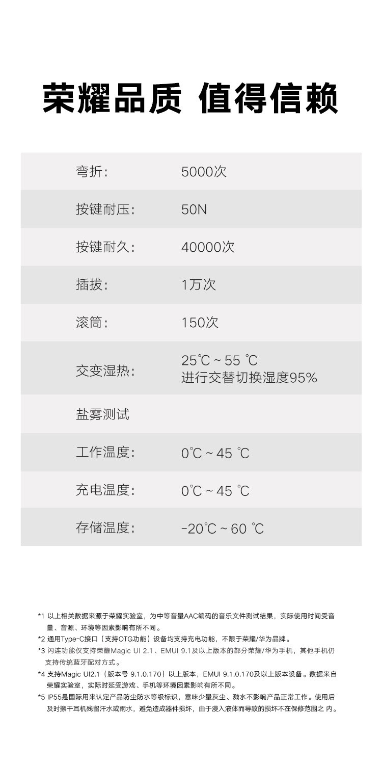 荣耀  xSport PRO AM66 运动蓝牙耳机 长续航 连接快 高音质