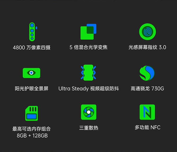 OPPO Reno2 4800万变焦四摄 视频防抖 6.5英寸阳光护眼全面屏 8GB+128GB