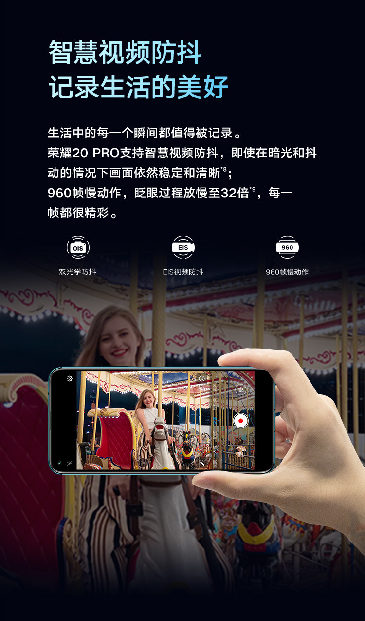 华为/HUAWEI 荣耀20 PRO  8GB+256GB 全网通4G版 拍照手机