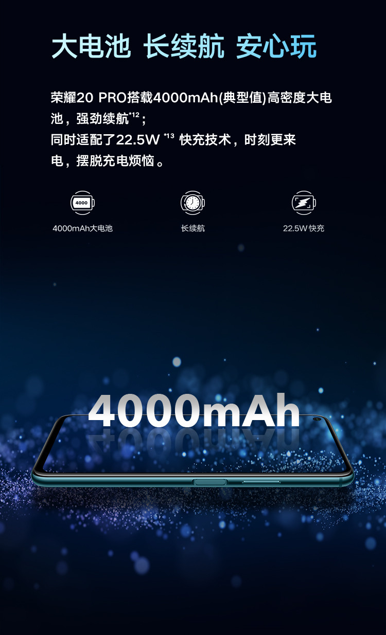 华为/HUAWEI 荣耀20 PRO  8GB+256GB 全网通4G版 拍照手机