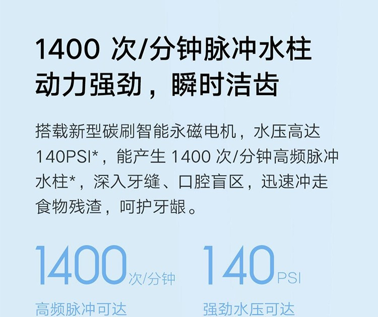 小米/MIUI 米家电动冲牙器家用洗牙器洁牙器水牙线便携式全身水洗可折叠正畸 米家电动冲牙器