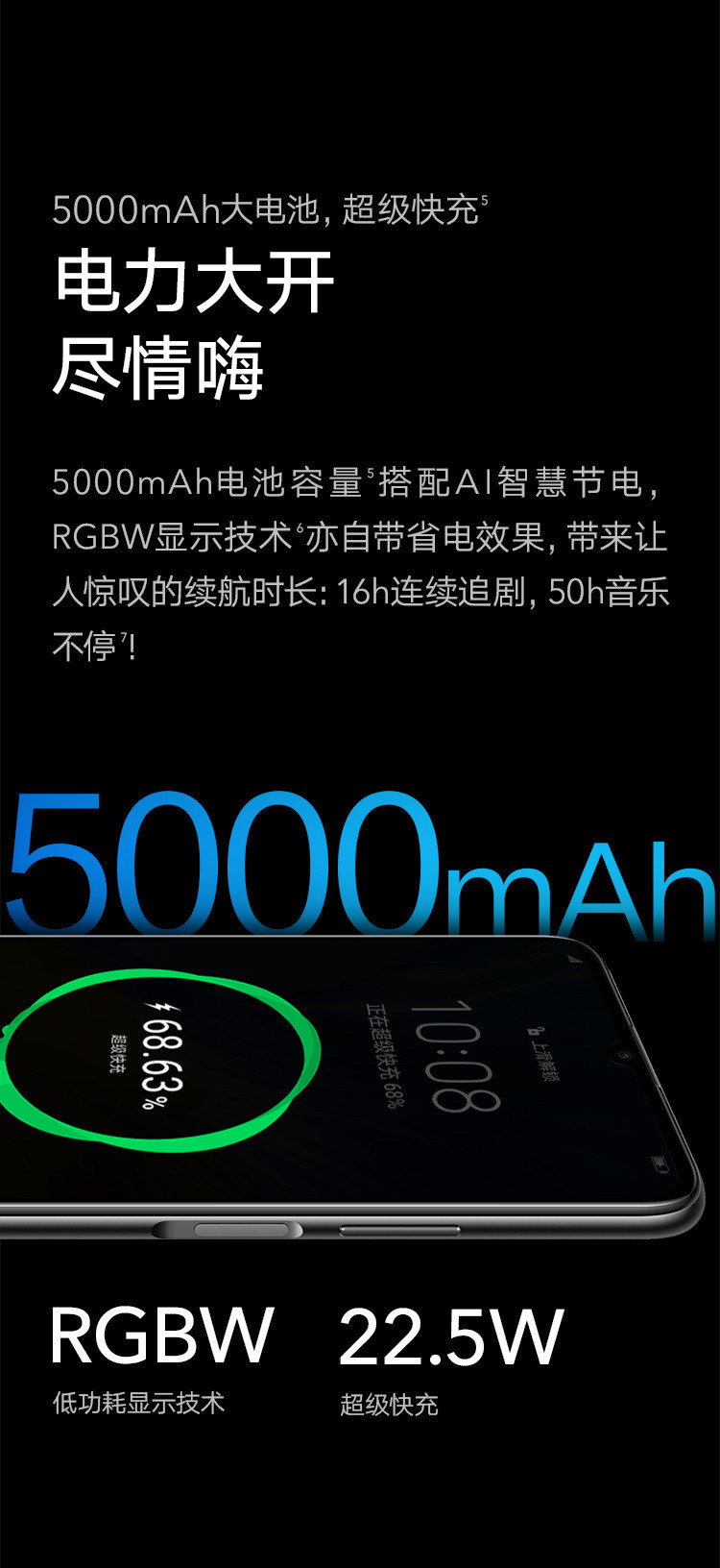 荣耀X10 Max 8GB+128GB 全网通 5G双模7.09英寸阳光屏 5000mAh大电池