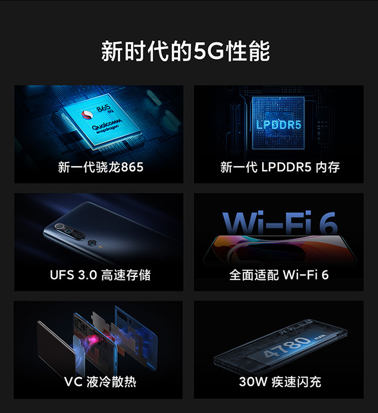 小米/MIUI 小米10 双模5G 8GB+256GB骁龙865 1亿像素8K电影相机 对称式立体声