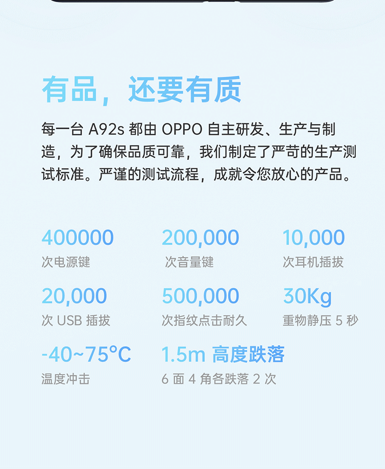 OPPO A92s 8GB+128GB 120Hz畅感屏 前置双摄夜景自拍 侧边指纹