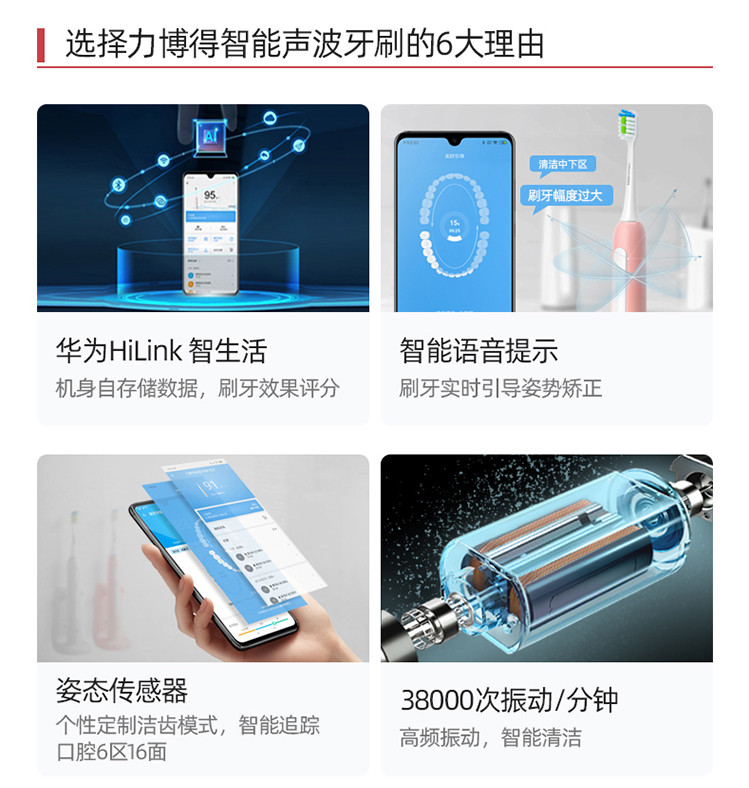 华为/HUAWEI HUAWEI Hilink 华为智选电动牙刷 智能声波震动牙刷 成人全自动情侣款