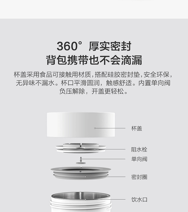 小米/MIUI 云米电热水杯便携式烧水壶真空保温杯多功能泡茶养生壶电热杯400ml