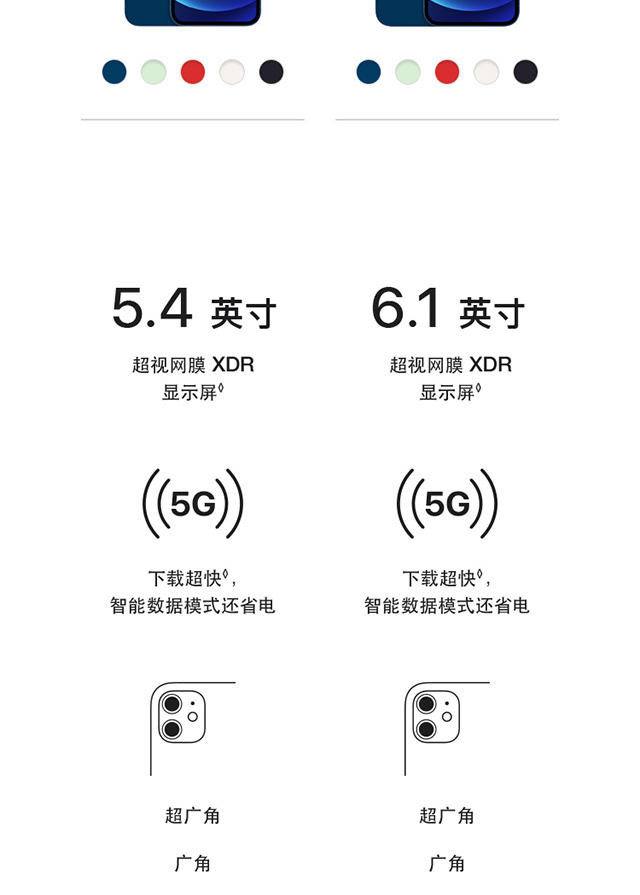 苹果/APPLE  iPhone 12 5G手机 (A2404) 128GB  支持移动联通电信