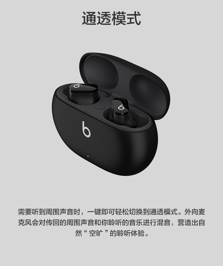 Beats Studio Buds 真无线降噪耳机 蓝牙耳机 兼容苹果安卓系统 IPX4级防水