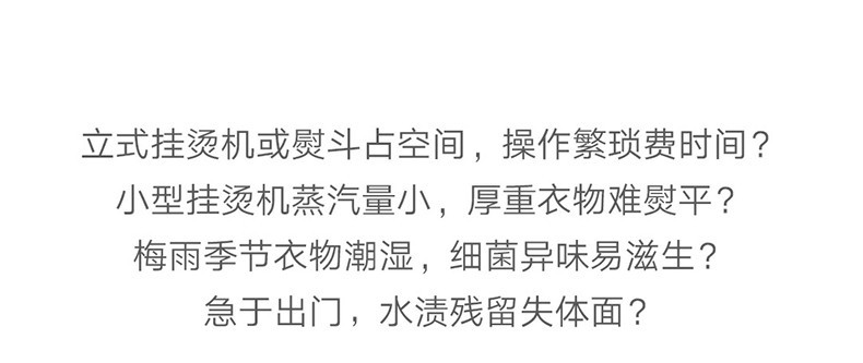 小米生态 手持挂烫机 智能蒸汽加热家用迷你型烫衣机小型电熨斗便携式迷你蒸汽