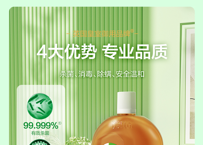 滴露/Dettol 消毒液1.2L 宠物环境消毒 消毒水 衣物除菌 杀菌除螨