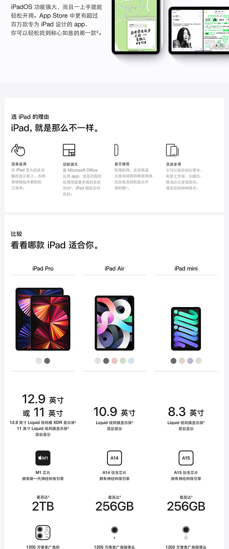 Apple iPad mini 8.3英寸平板电脑 2021年款（64GB 5G版/A15芯片/全面