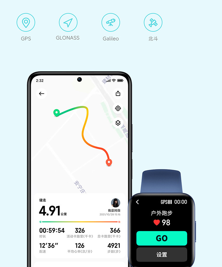 小米/MIUI Redmi Watch 2 小米手表多种运动模式超长续航监测支持GPS多功能NFC
