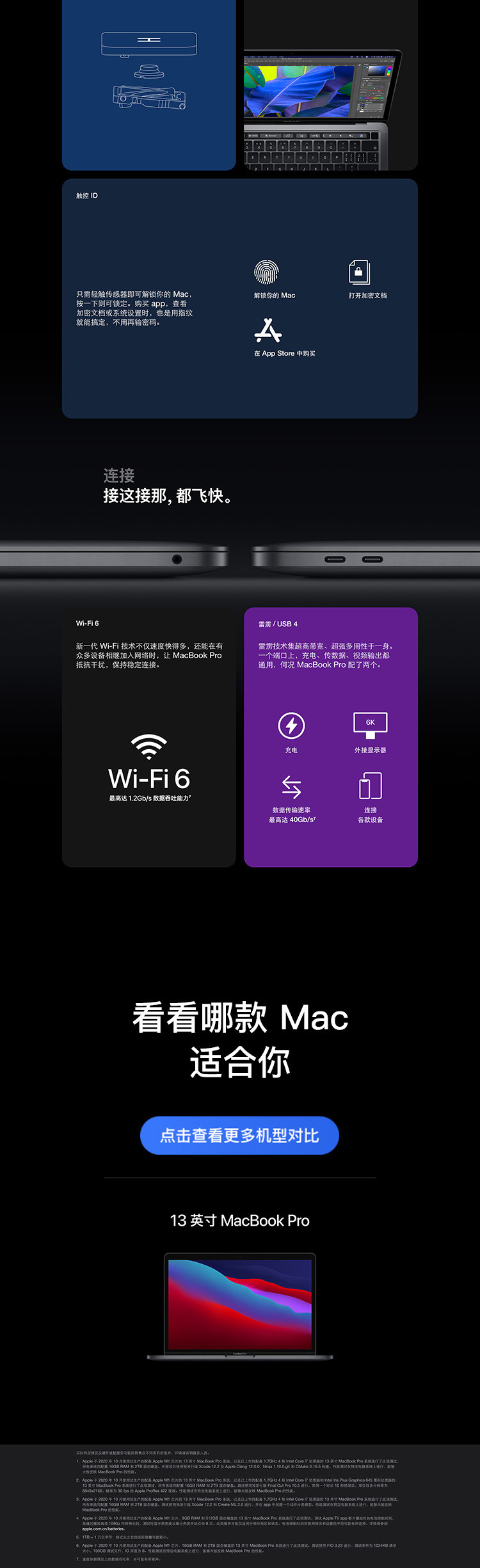 苹果/APPLE MacBook Pro 13.3 八核M1芯片 8G 256G 笔记本 银色