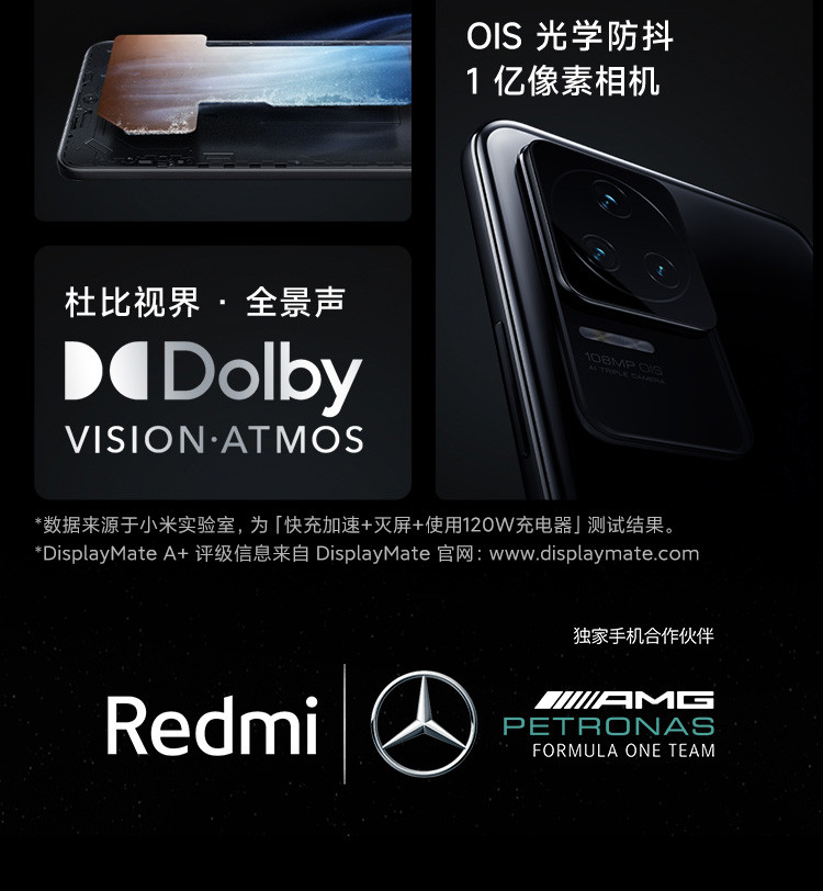 小米/MIUI Redmi K50Pro 8GB+256GB 墨羽 天玑9000 三星