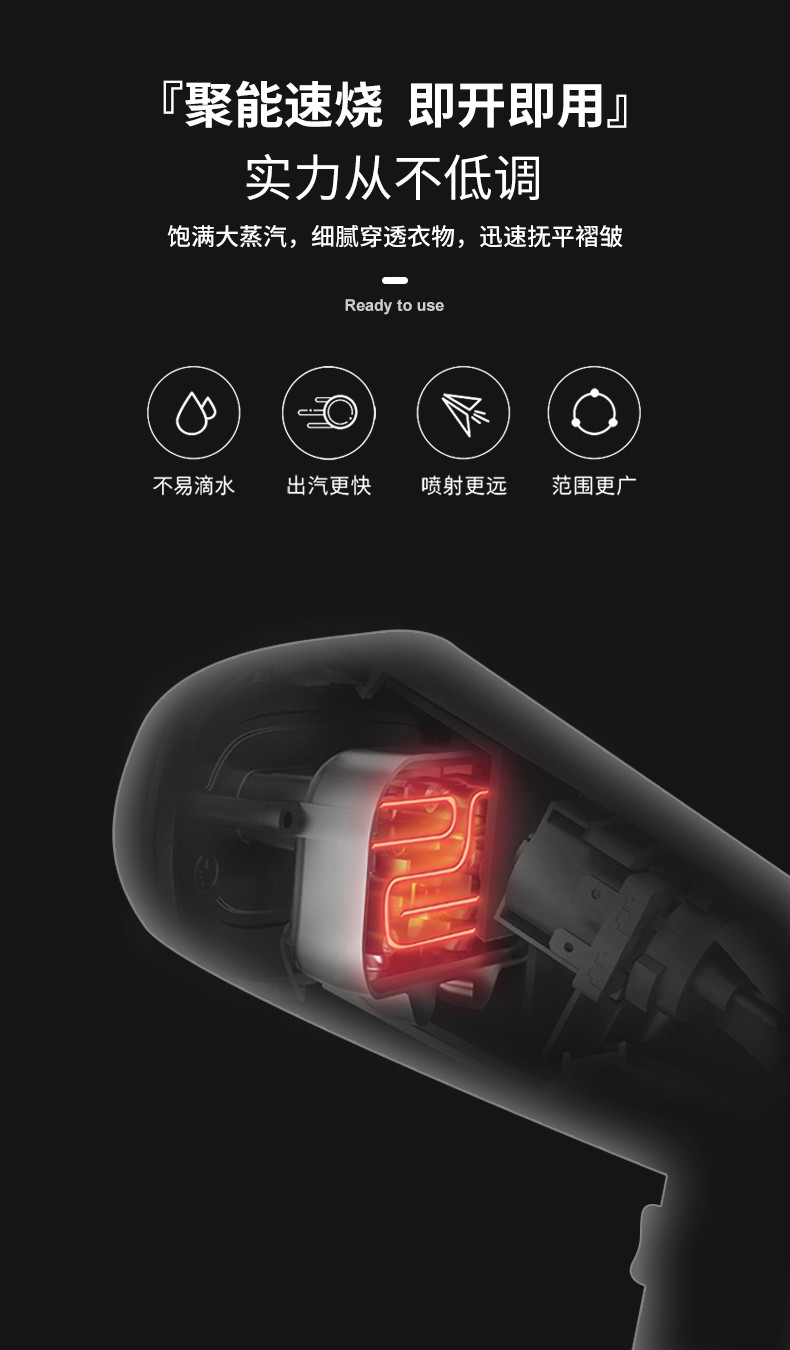 ZNC 英国皇家盾牌挂烫机ZSCT-100智能蒸汽加热家用迷你烫衣机