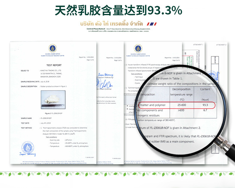 娜帕蒂卡 Napattiga泰国乳胶枕头原装进口天然橡胶中低颈椎高低枕LPT3