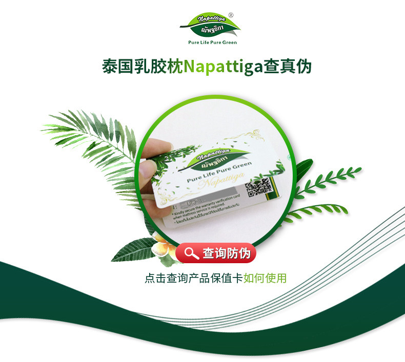 娜帕蒂卡 Napattiga泰国乳胶枕头原装进口天然橡胶中低颈椎高低枕LPT3