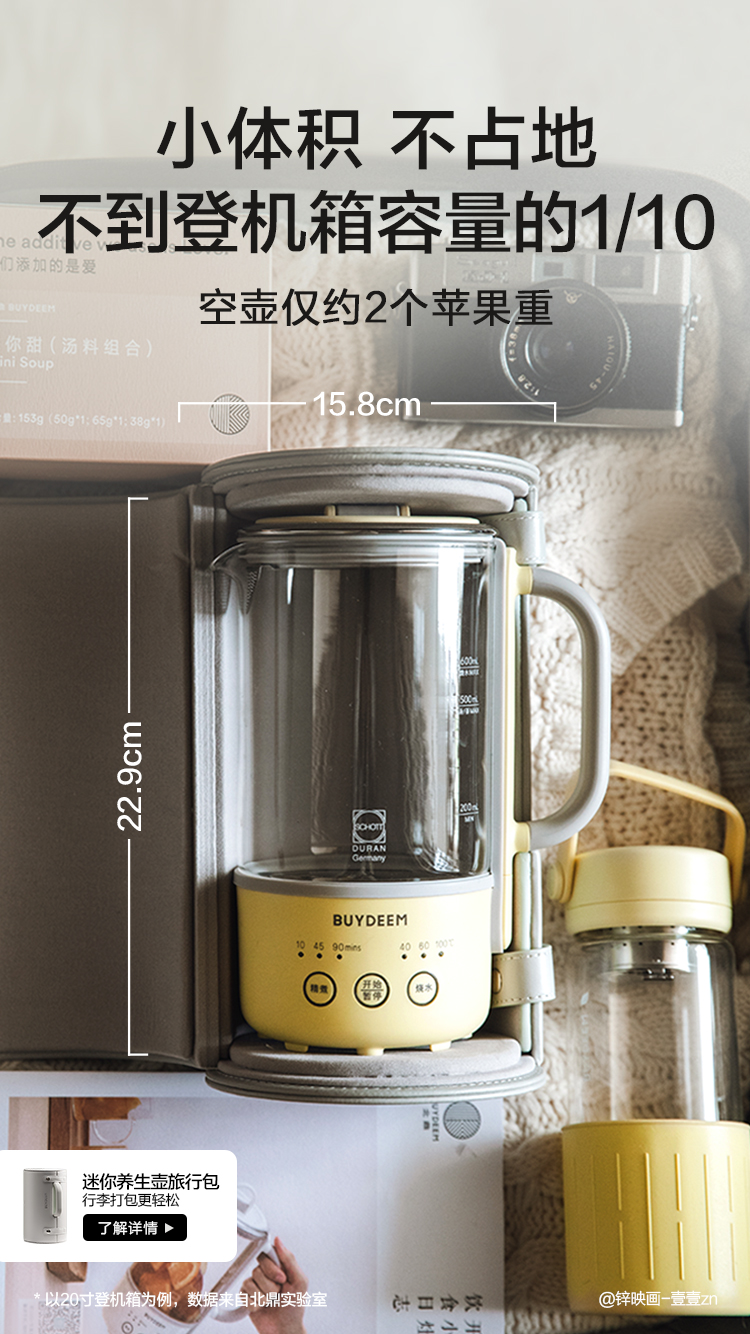 北鼎/BUYDEEM  K31F/003/004养生壶 磨砂面 mini煮茶器