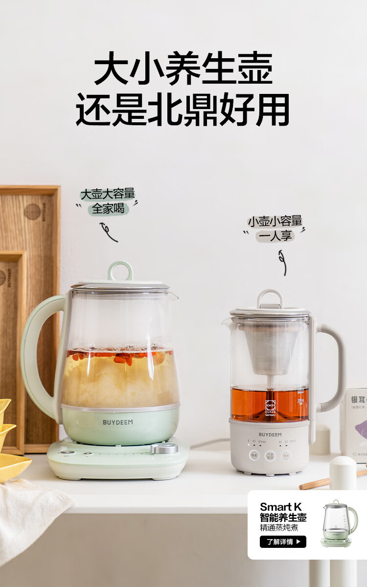 北鼎/BUYDEEM  K32养生壶 磨砂面 mini煮茶器