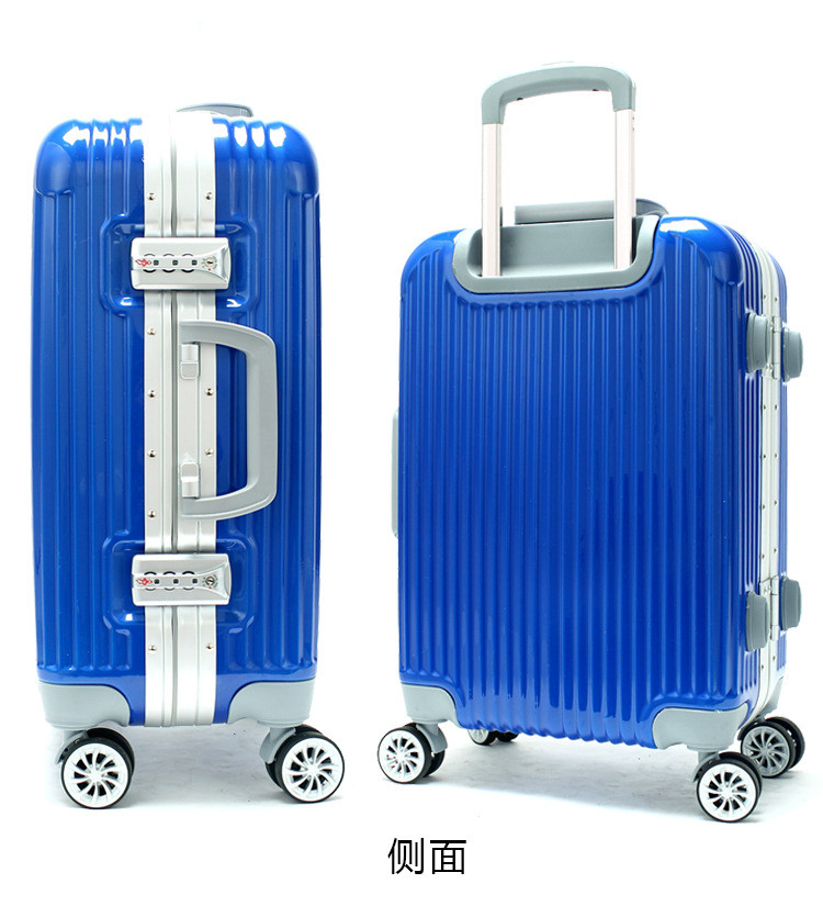 小童马 TSA海关锁铝框拉杆箱万向轮镜面旅行箱20 24寸行李箱包登机箱   2221