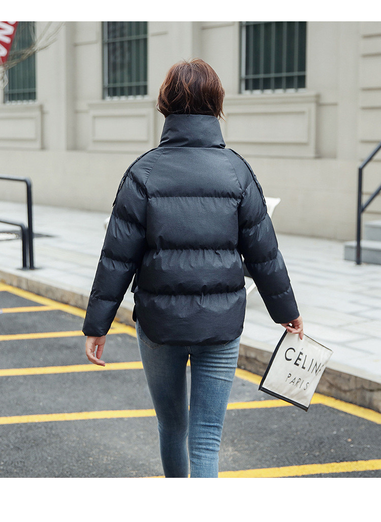 洋湖轩榭 2019冬装新款女装韩版宽松羽绒棉衣女加厚外套短款面包服女棉服女