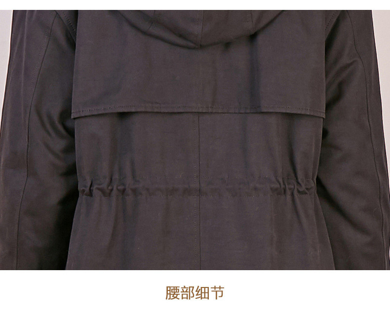 洋湖轩榭 尼克服女獭兔内胆狐狸毛领2019冬新款皮草外套长款过膝派克大衣女