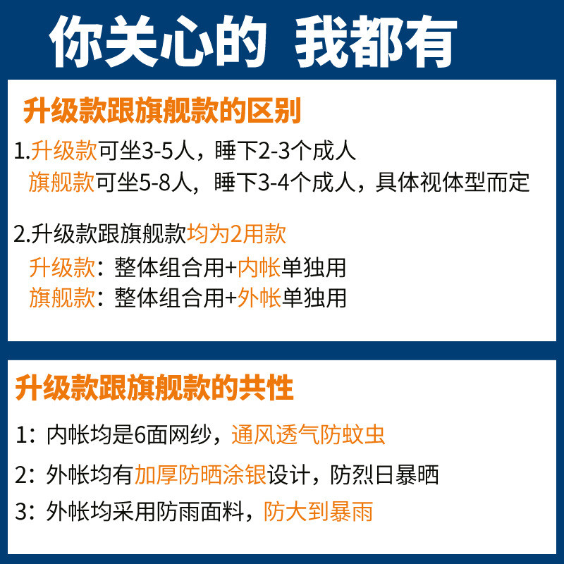 汤河店 户外六角3 4人多人全自动防雨帐篷 露营野外野营家庭休闲帐篷