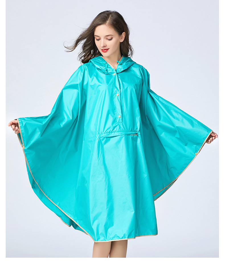 施悦名 日韩时尚薄款男女成人斗篷雨衣雨披背包骑车