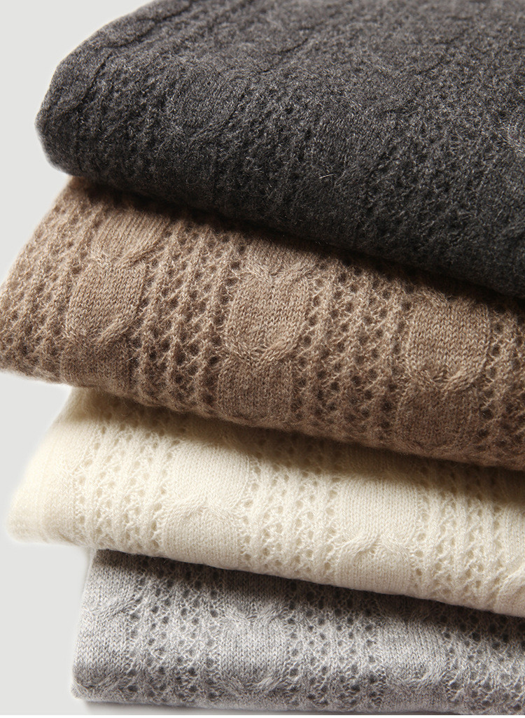 小童马   针织纯色纯山羊绒围巾羊毛纯色单色秋冬季新款保暖欧美C